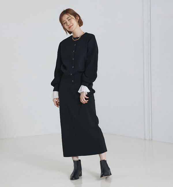 abahouse mavie「ポリエステル2WAYショートカーデ」|カーディガン|