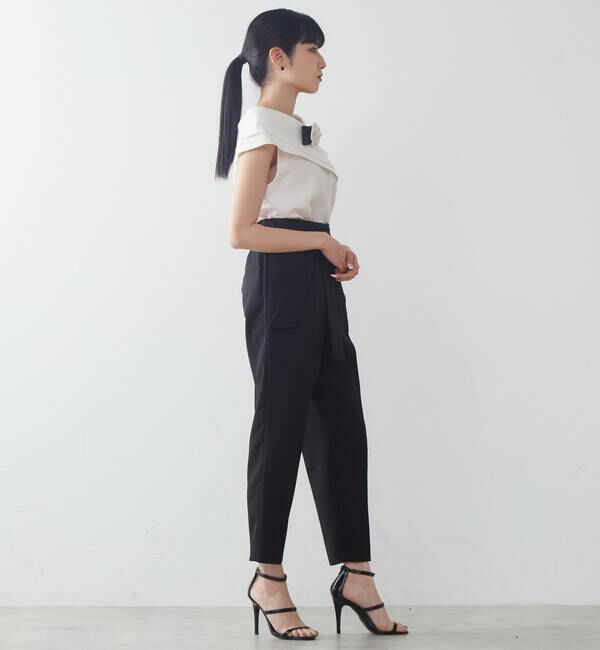 TIARA「麻調ハイウエストテーパードパンツ」|その他|