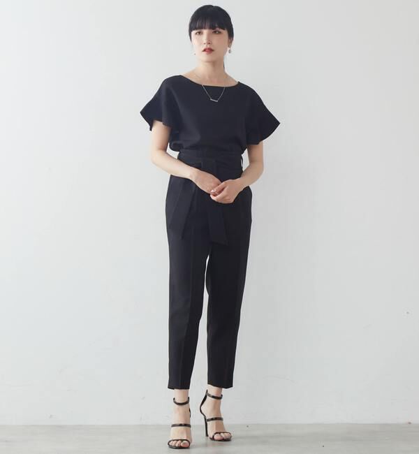 TIARA「麻調ハイウエストテーパードパンツ」|その他|