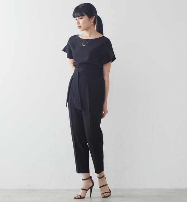 TIARA「麻調ハイウエストテーパードパンツ」|その他|