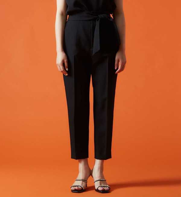 TIARA「麻調ハイウエストテーパードパンツ」|その他|