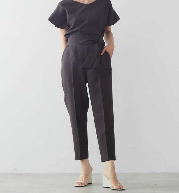 TIARA「麻調ハイウエストテーパードパンツ」|その他|