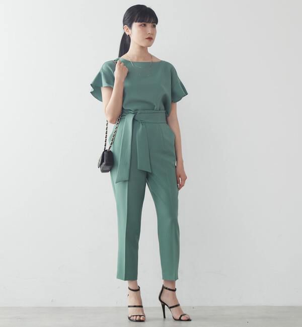 TIARA「麻調ハイウエストテーパードパンツ」|その他|