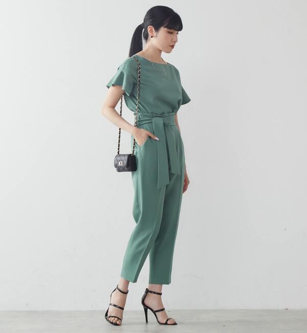 TIARA「麻調ハイウエストテーパードパンツ」|その他|