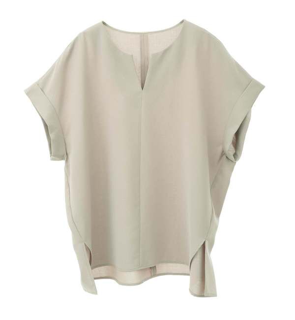 Liesse「キーネックオーバーブラウス」|シャツ・ブラウス|ベージュ