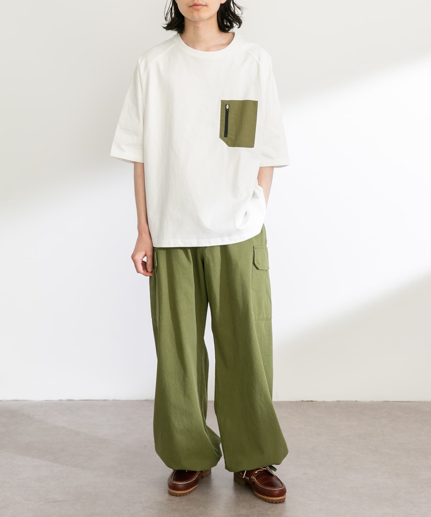 Sonny Label 「ナイロンポケット切替ハーフスリーブTEE」|Tシャツ・カットソー|