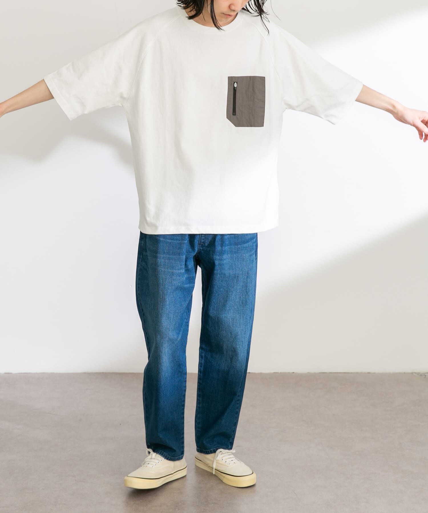 Sonny Label 「ナイロンポケット切替ハーフスリーブTEE」|Tシャツ・カットソー|