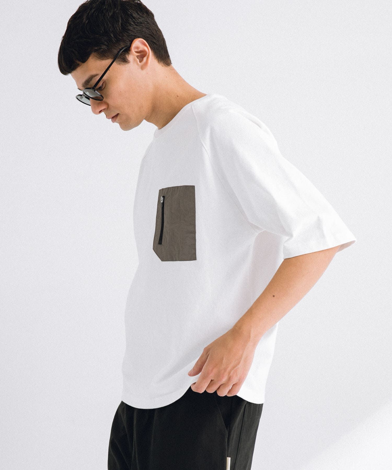 Sonny Label 「ナイロンポケット切替ハーフスリーブTEE」|Tシャツ・カットソー|