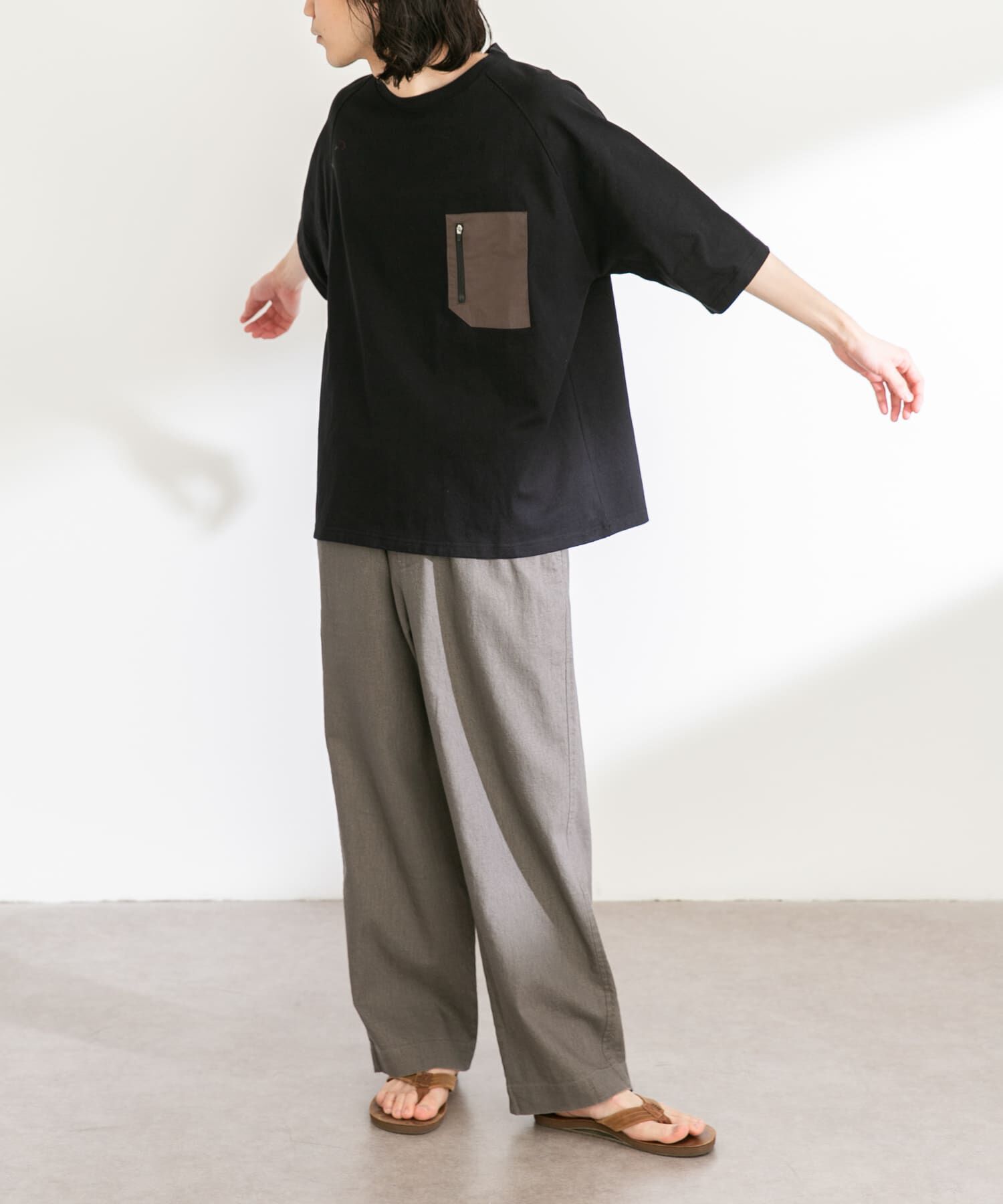 Sonny Label 「ナイロンポケット切替ハーフスリーブTEE」|Tシャツ・カットソー|