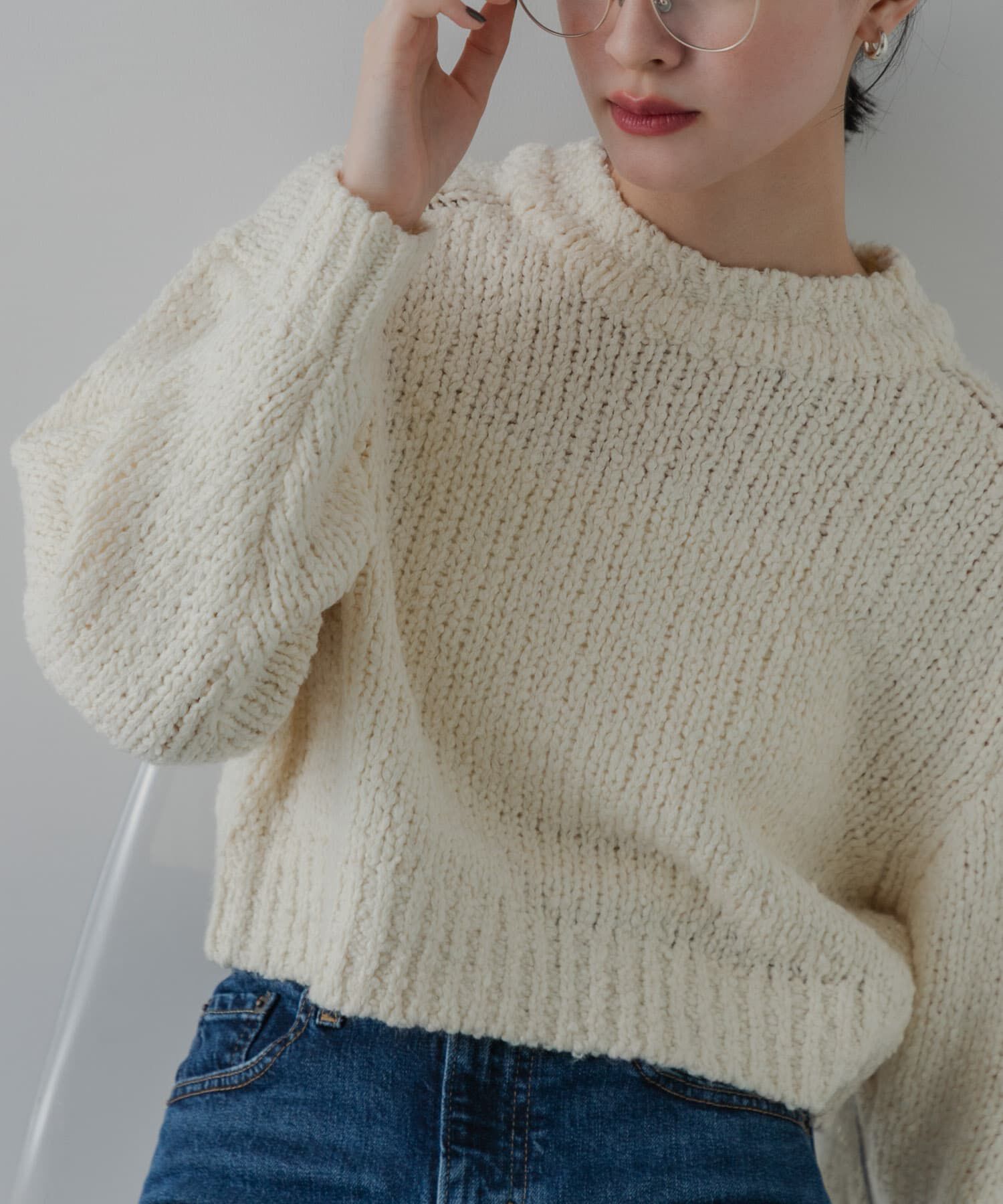 URBAN RESEARCH「バルキーブークレニット」|ニット・セーター|オフホワイト