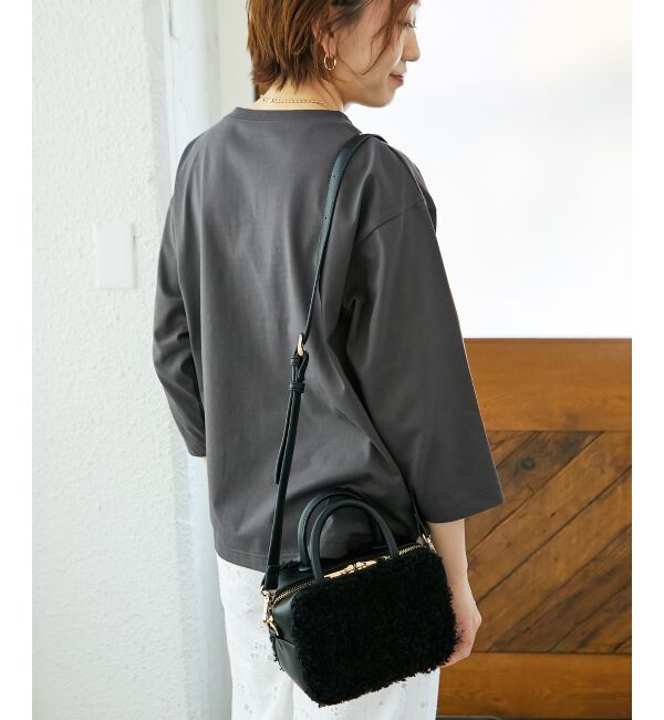  「ボアコンビ2WAYミニボストン」|ボストンバッグ|