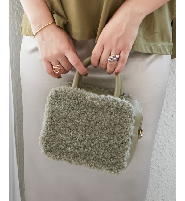  「ボアコンビ2WAYミニボストン」|ボストンバッグ|