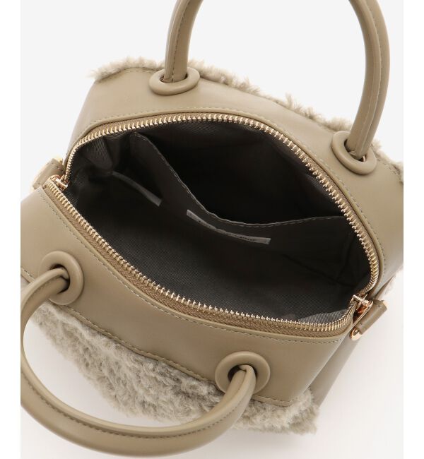  「ボアコンビ2WAYミニボストン」|ボストンバッグ|