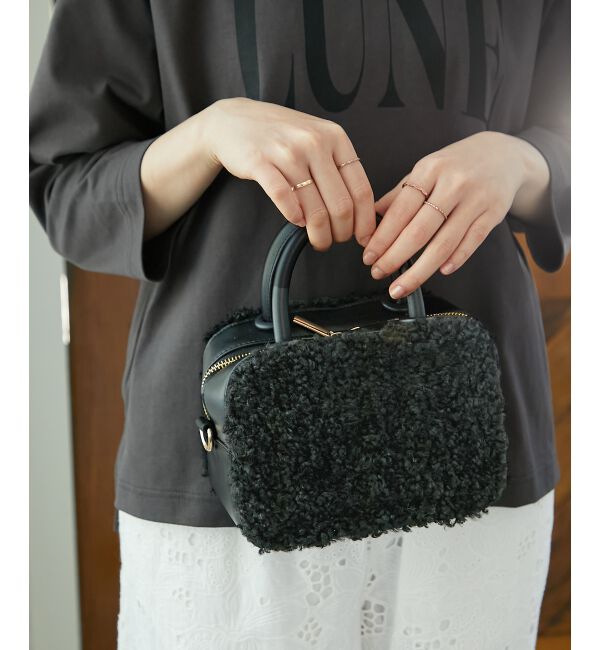  「ボアコンビ2WAYミニボストン」|ボストンバッグ|