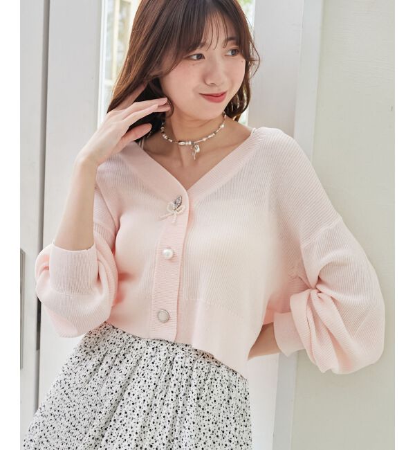  「チャームボタンUVカットカーディガン」|カーディガン|