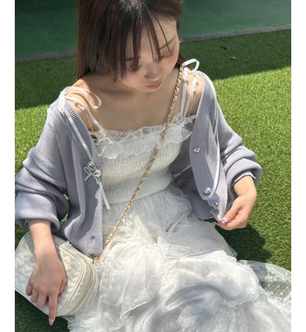  「チャームボタンUVカットカーディガン」|カーディガン|