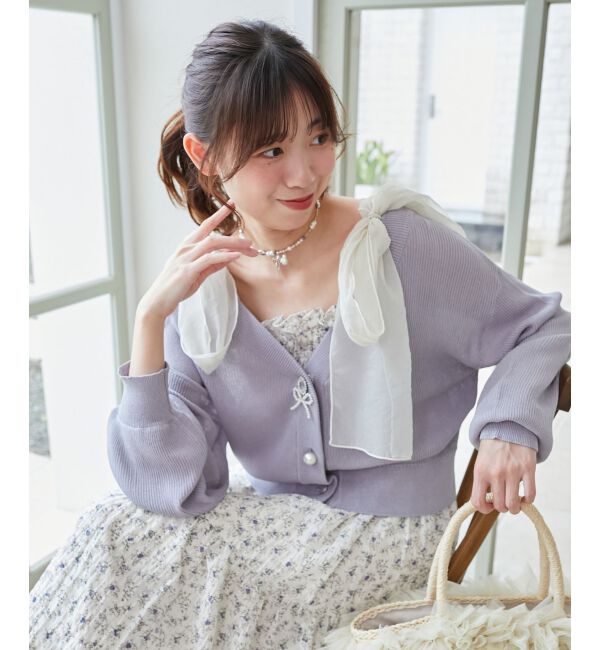  「チャームボタンUVカットカーディガン」|カーディガン|