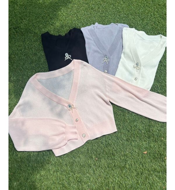  「チャームボタンUVカットカーディガン」|カーディガン|