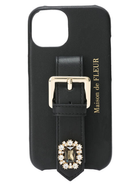 Maison de FLEUR「ビジューバックルベルトアイフォン14ケース」|モバイルケース|