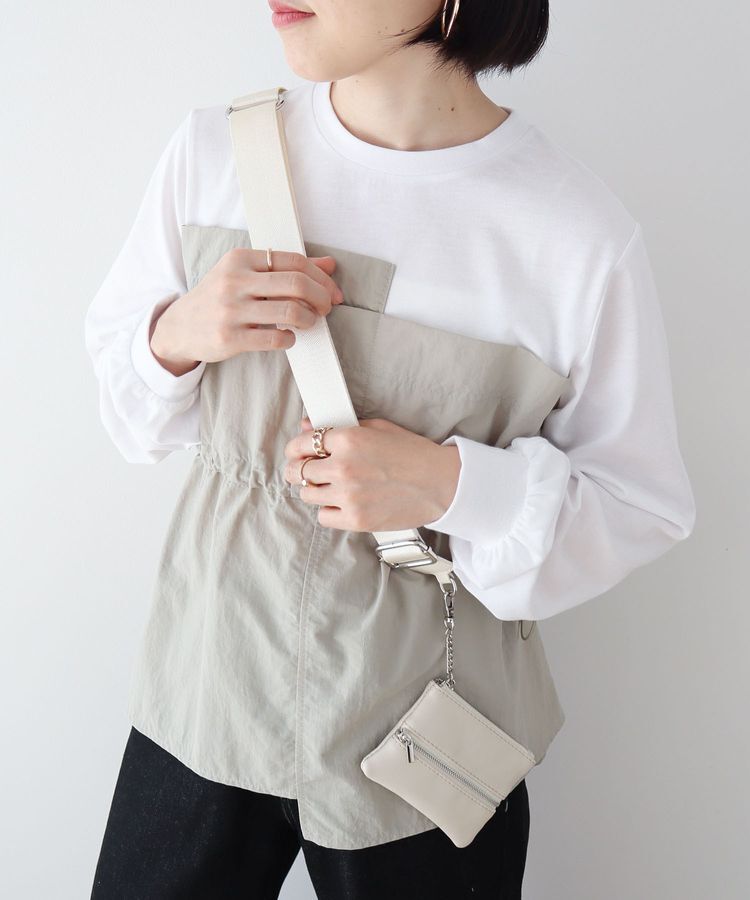 Green Parks「ETS.ポーチ付きテープスマホショルダー」|モバイルケース|Ivory