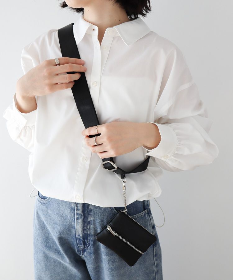 Green Parks「ETS.ポーチ付きテープスマホショルダー」|モバイルケース|Black