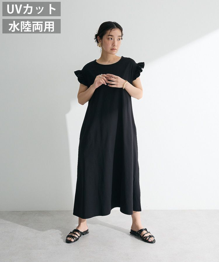 Green Parks「・SUGAR SPOON 【ラッシュガード】フリルワンピ」|ワンピース|Black