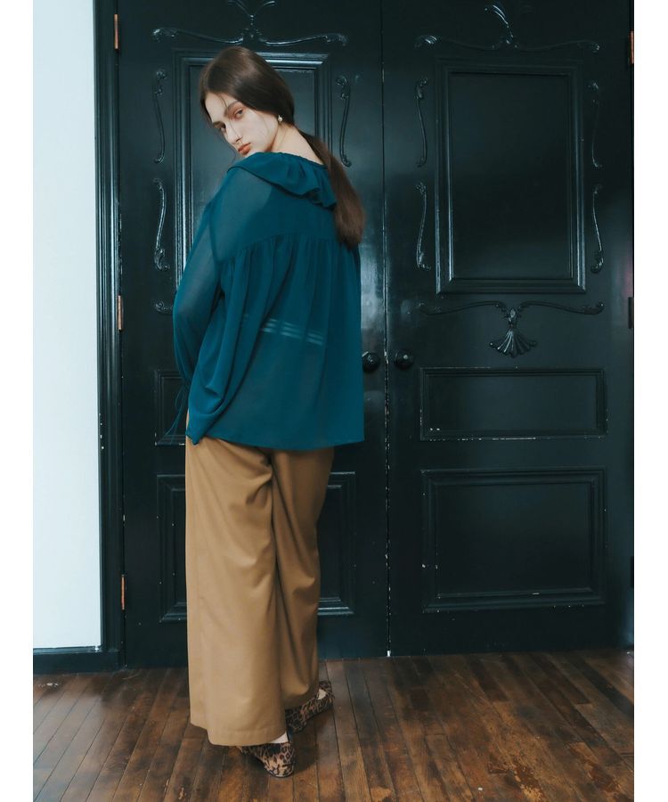YECCA VECCA「ラッフルストリングシアーブラウス」|シャツ・ブラウス|
