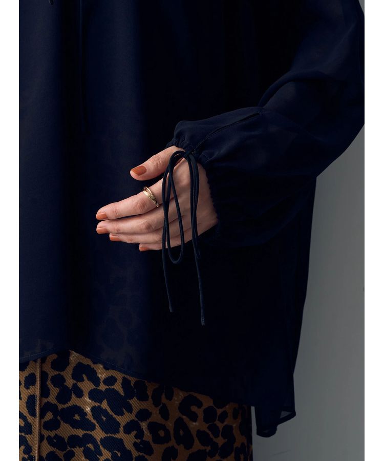 YECCA VECCA「ラッフルストリングシアーブラウス」|シャツ・ブラウス|