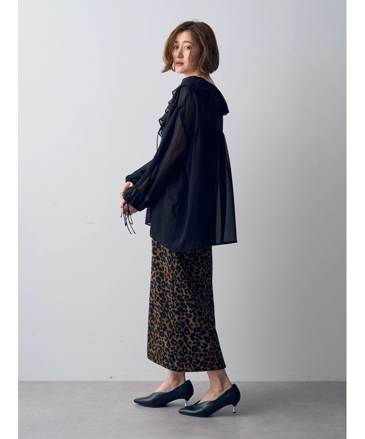 YECCA VECCA「ラッフルストリングシアーブラウス」|シャツ・ブラウス|