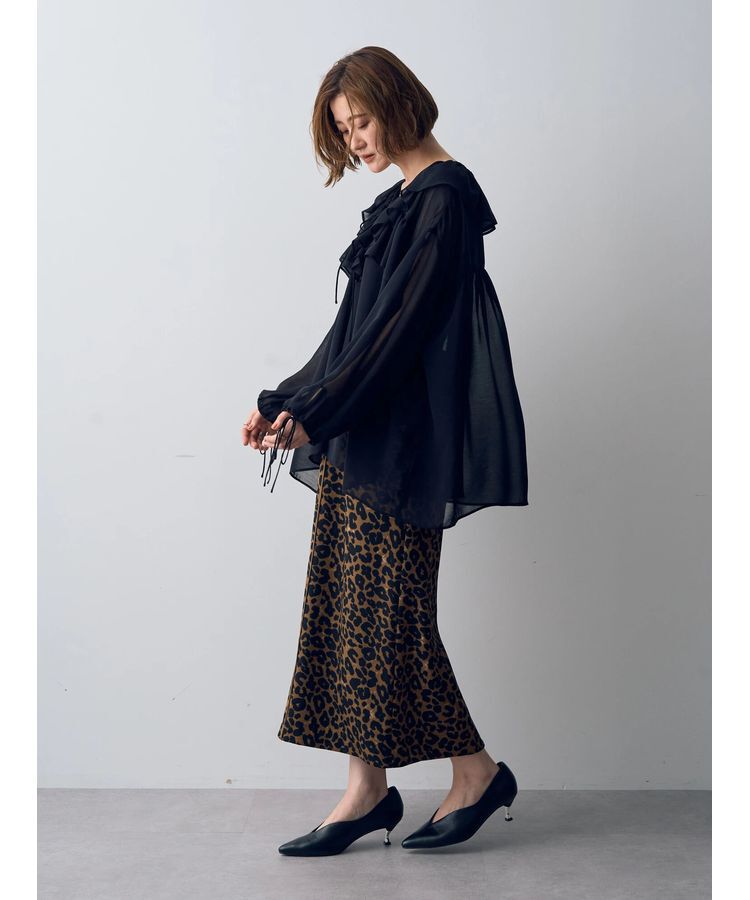 YECCA VECCA「ラッフルストリングシアーブラウス」|シャツ・ブラウス|