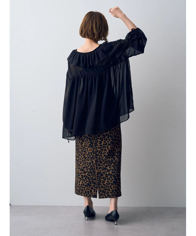 YECCA VECCA「ラッフルストリングシアーブラウス」|シャツ・ブラウス|