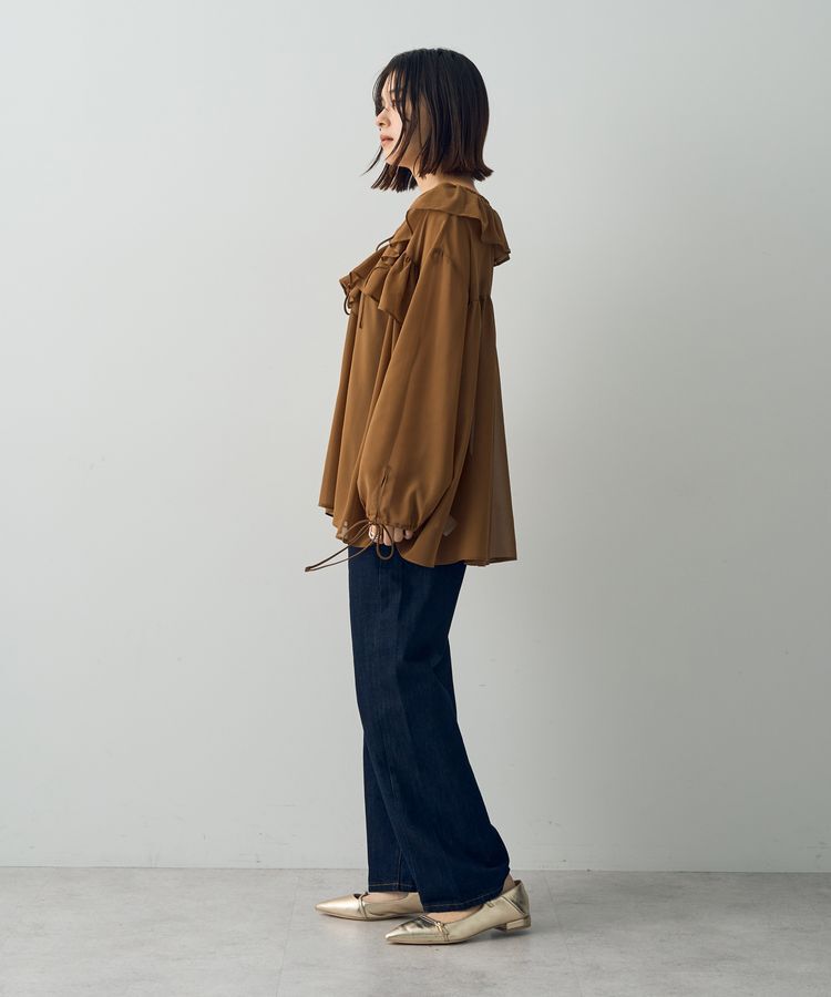 YECCA VECCA「ラッフルストリングシアーブラウス」|シャツ・ブラウス|