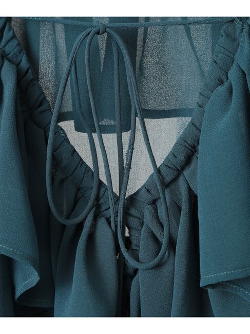 YECCA VECCA「ラッフルストリングシアーブラウス」|シャツ・ブラウス|