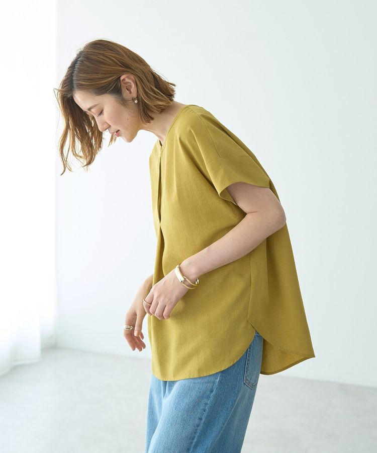 YECCA VECCA「タックスキッパーブラウス」|シャツ・ブラウス|