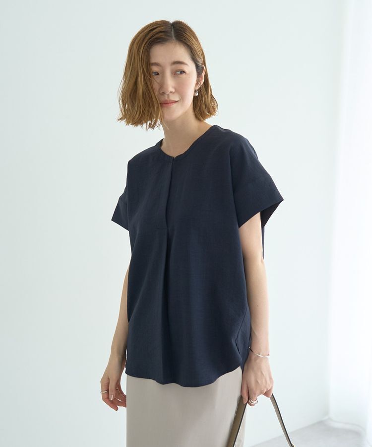 YECCA VECCA「タックスキッパーブラウス」|シャツ・ブラウス|