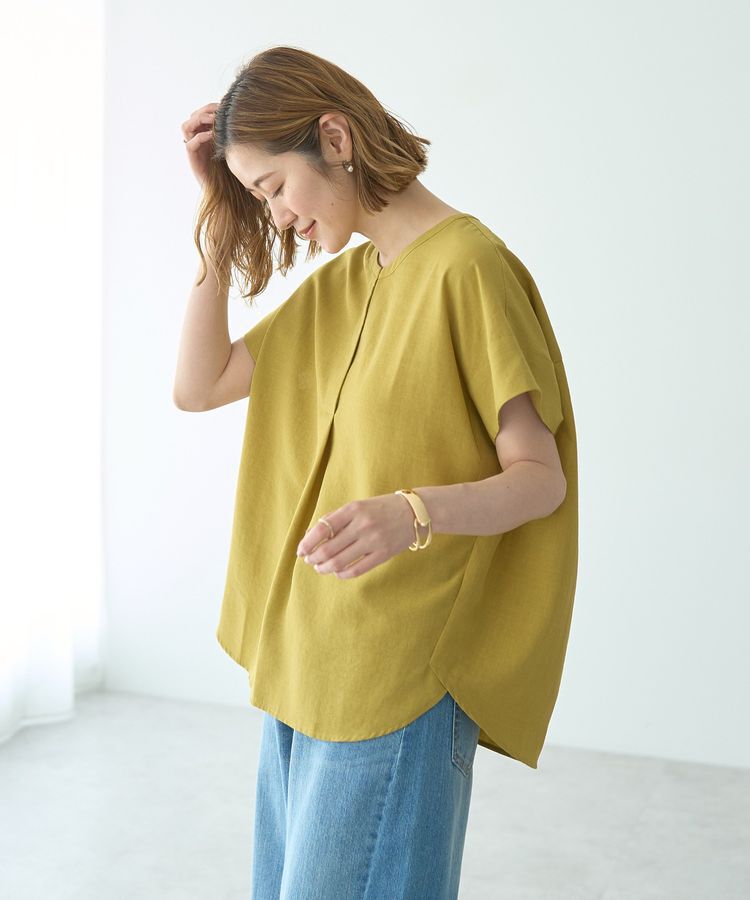 YECCA VECCA「タックスキッパーブラウス」|シャツ・ブラウス|