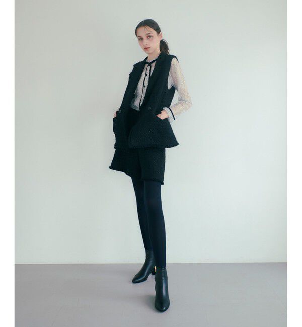 LOULOU WILLOUGHBY「【LOULOU WILLOUGHBY】ジオリカラメツイードジレ」|その他|