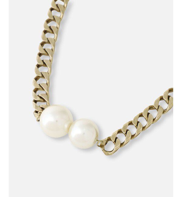allureville「ビッグパールモチーフチェーンネックレス」|ネックレス|