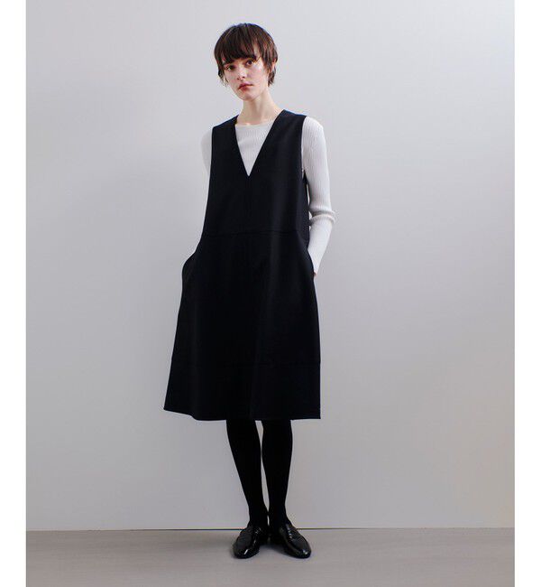 allureville「V/Nオーバーフレアワンピース」|ワンピース|ブラック