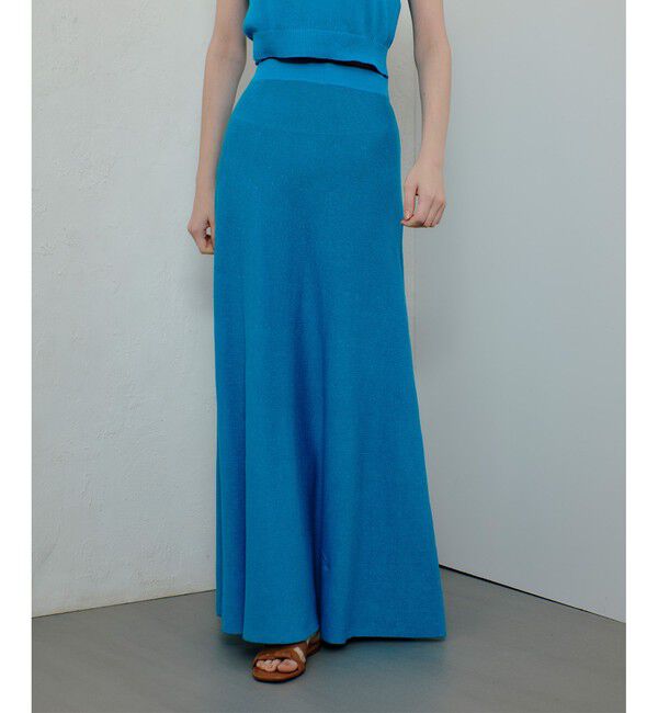 allureville「ハイゲージペーパーヤーンフレアスカート」|フレア|