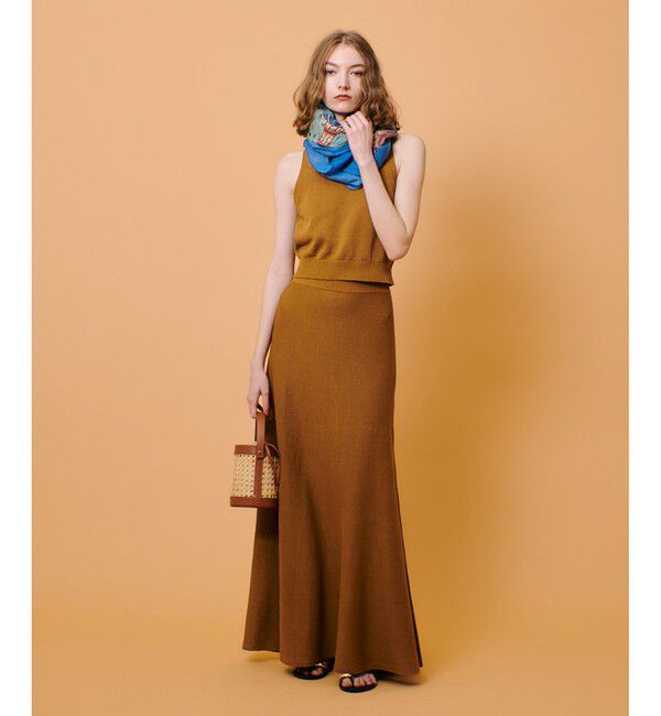 allureville「ハイゲージペーパーヤーンフレアスカート」|フレア|