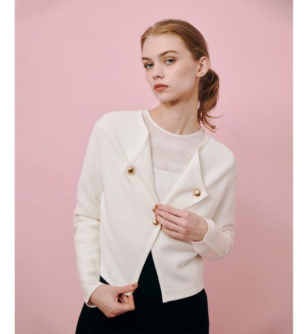 LOULOU WILLOUGHBY「【LOULOU WILLOUGHBY】ハーフW 2WAY ジャケット」|ニット・セーター|