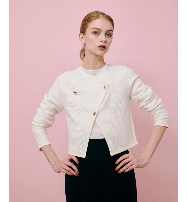 LOULOU WILLOUGHBY「【LOULOU WILLOUGHBY】ハーフW 2WAY ジャケット」|ニット・セーター|