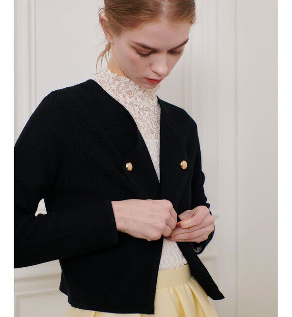 LOULOU WILLOUGHBY「【LOULOU WILLOUGHBY】ハーフW 2WAY ジャケット」|ニット・セーター|