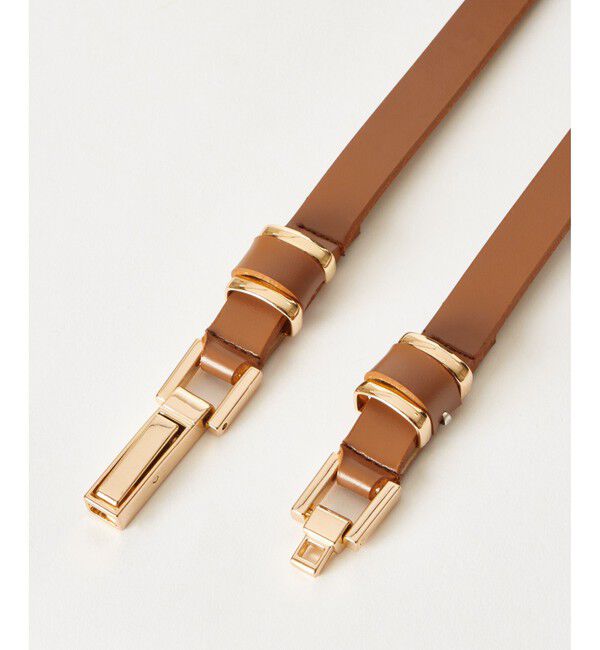 allureville「ビットバックルナローベルトアジャストベルト」|ベルト|