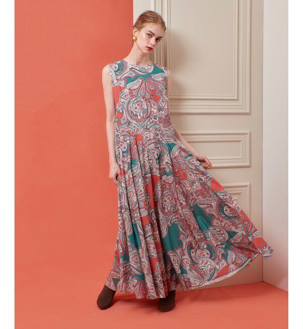 LOULOU WILLOUGHBY「【LOULOU WILLOUGHBY】RATTIペイズリーフレアワンピース」|ワンピース|