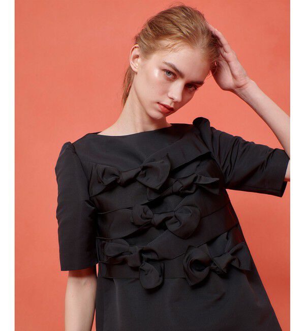 LOULOU WILLOUGHBY「【LOULOU WILLOUGHBY】ランダムリボンタフタブラウス」|シャツ・ブラウス|