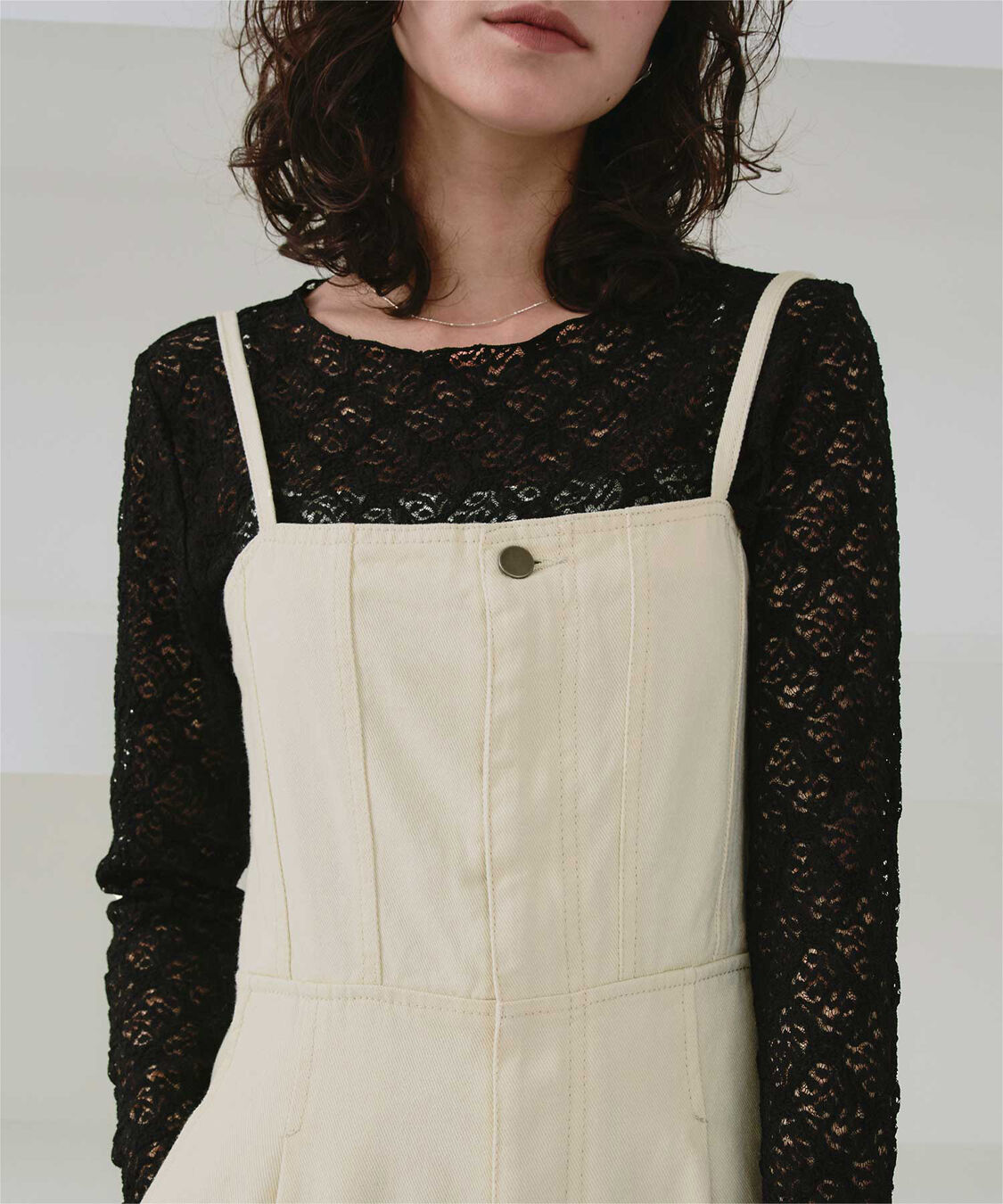 titivate「シアーレーストップス」|Tシャツ・カットソー|ブラック