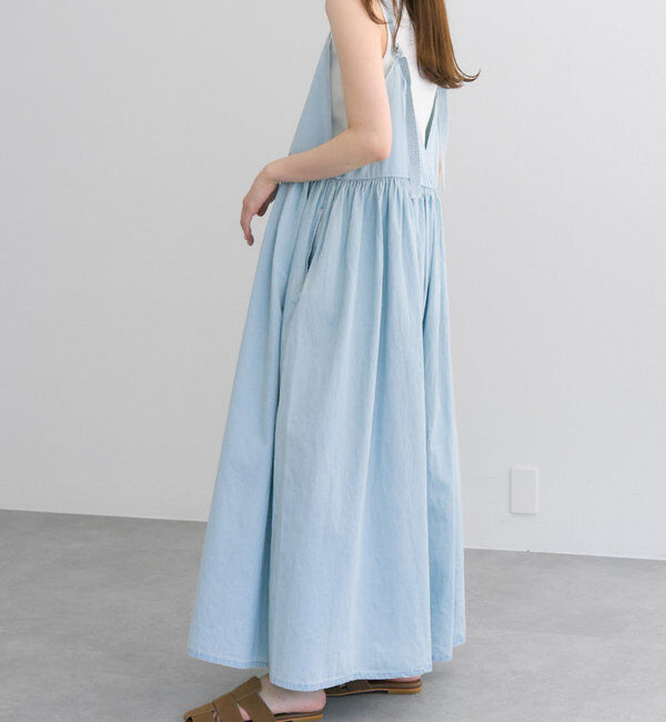  「【リバイバル / WEB限定】綿麻デニムワンピース」|ワンピース|