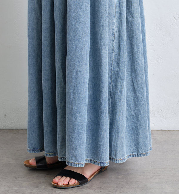  「【リバイバル / WEB限定】綿麻デニムワンピース」|ワンピース|